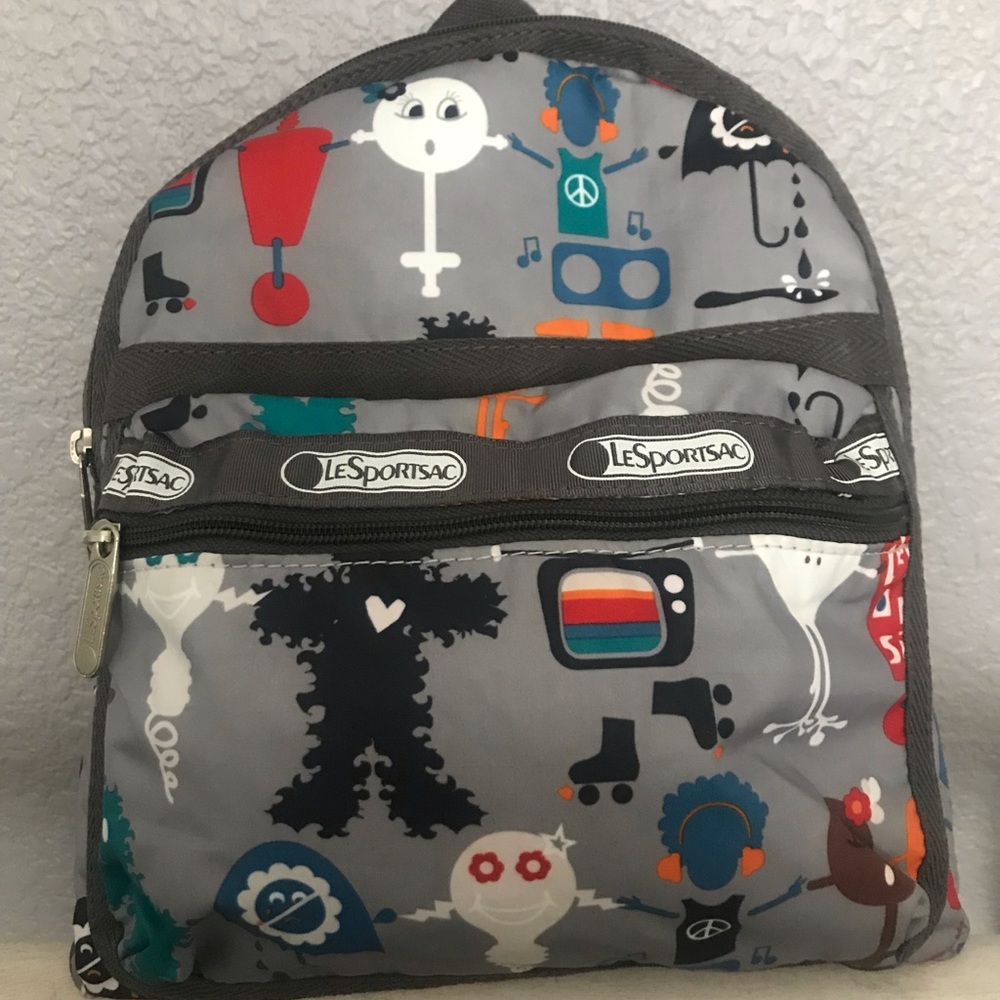 LeSportsac Gray Robot Backpack
